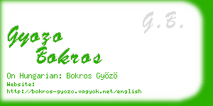 gyozo bokros business card